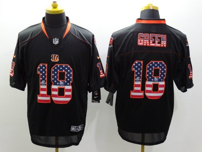 Men's Cincinnati Bengals A.J. Green #18 Black Jersey